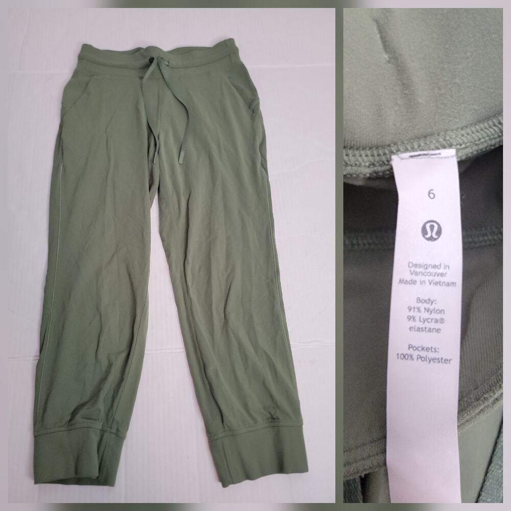 Lululemon Jogger Pants Womens SZ 6 High Rise Ready To Rulu Green W6BK3S